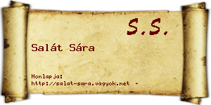 Salát Sára névjegykártya